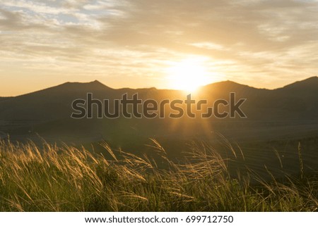 Sunrise over the Taihang  Mountain Range