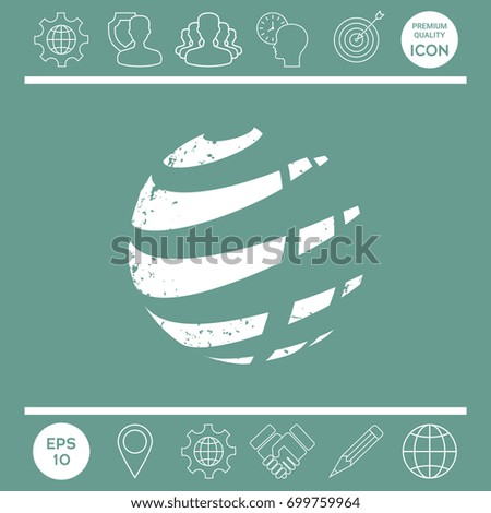 Earth logo with grunge effect