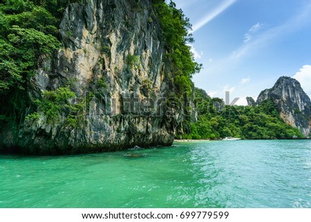 Beautiful great island is about half way between Aonang and Hong island, Krabi, Thailand