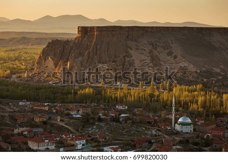 View of the beautiful Ihlara Valley in Cappadocia, Turkey