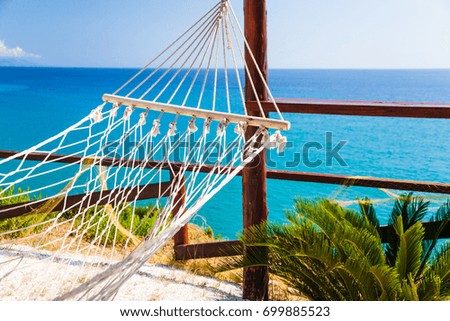 Hammock with perfect sea view. Relax in paradise