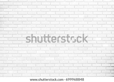 White brick walls and Plank floor. Ideas for interior and exterior decoration concepts of simplicity furniture. Royalty-Free Stock Photo #699968848