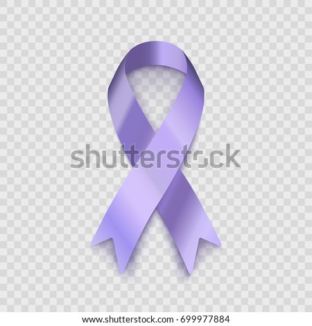 Stock vector illustration lavender ribbon Isolated on transparent background. The problem of epilepsy and cancer. EPS10