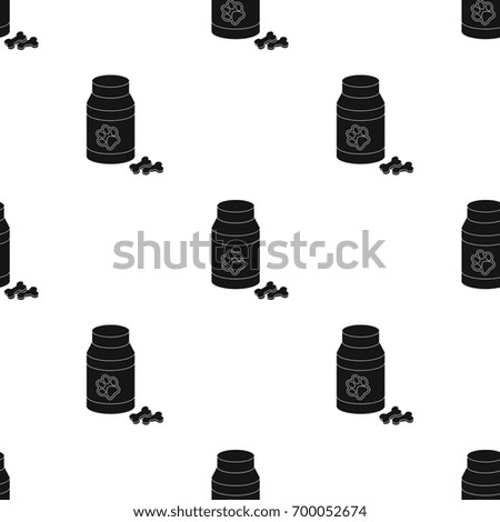 Veterinary medicine icon in black style isolated on white background. Veterinary clinic symbol stock bitmap, raster illustration.