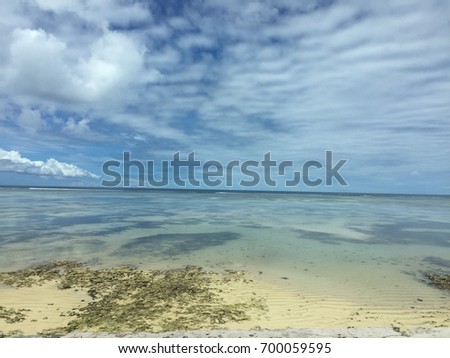 beautiful blue sea and beach