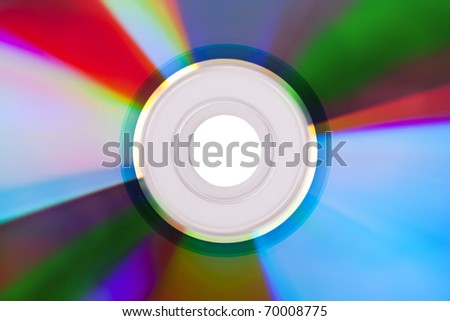 Close-up of colorful CD. Use for background or texture