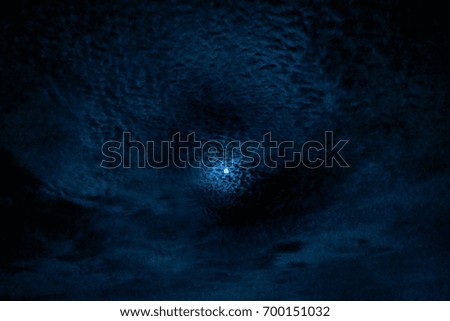 moon and clouds in the night