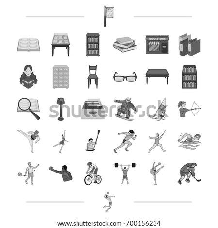 education, tournaments, business and other web icon in monochrome style., volleyball player, sports, icons in set collection.