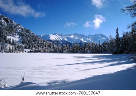 Winter Lake Royalty-Free Stock Photo #700157047