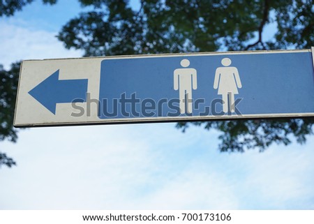 Restroom, Toilet sign