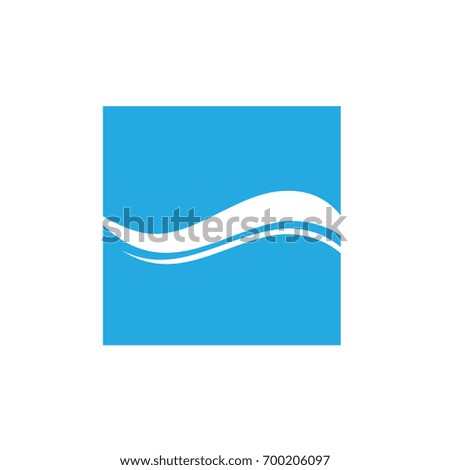 blue shiny wave blue color.modern style logo