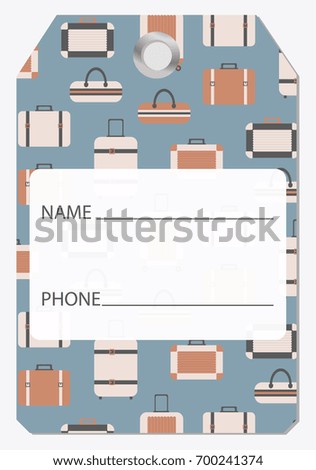 Luggage tag with travel pattern