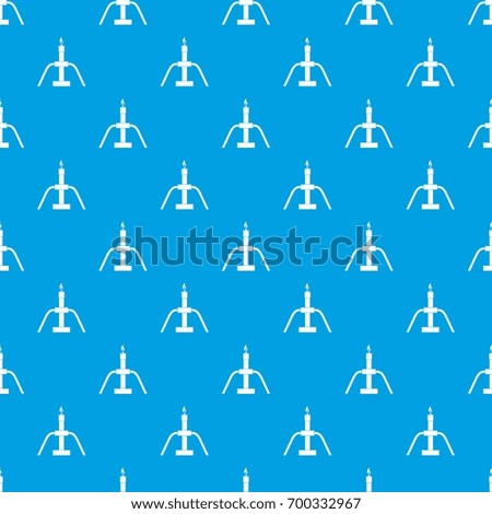 Gas flaring pattern repeat seamless in blue color for any design. Vector geometric illustration