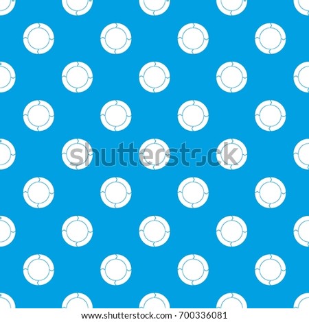 Diagram pie chart with arrows pattern repeat seamless in blue color for any design. Vector geometric illustration
