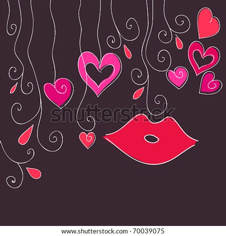 Vector cute romantic Valentine's Day background