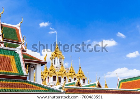 Wat Ratchanatdaram  in Bangkok, Thailand.