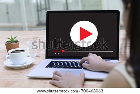 VIDEO MARKETING Audio Video  ,  market Interactive channels , Business Media Technology innovation Marketing technology concept Royalty-Free Stock Photo #700468063