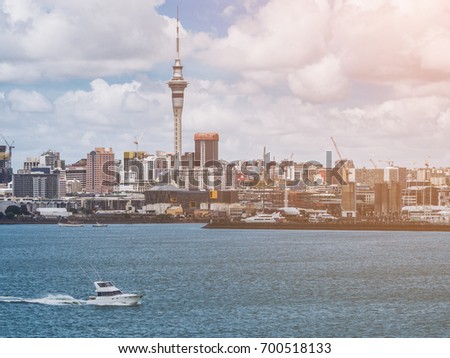 Auckland city skyline, New Zealand.