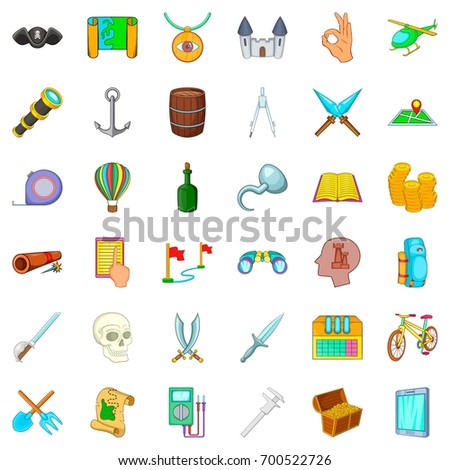 Archeology icons set. Cartoon style of 36 archeology vector icons for web isolated on white background