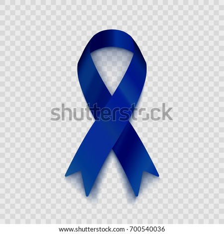 Stock vector illustration dark blue ribbon Isolated on transparent background. Showing support of freedom of speech, press, and freedom of association online. Canada's National Non-Smoking Week. EPS10