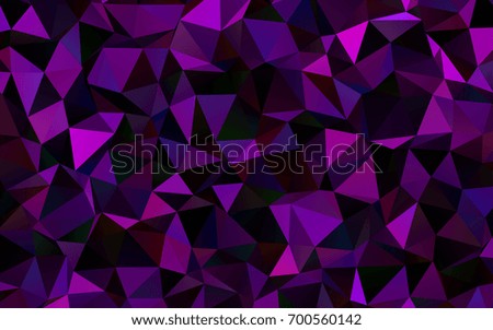 Dark Purple vector polygonal template. A vague abstract illustration with gradient. A completely new template for your business design.