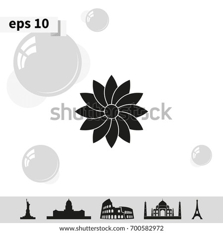 Geometric flower icon.