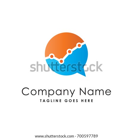 talk chat accounting logo template