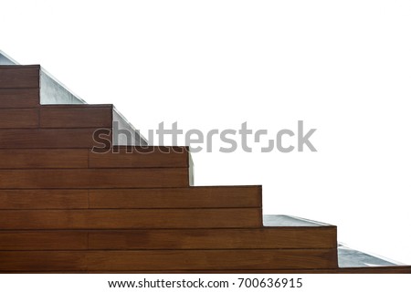 Wood staircase isolated