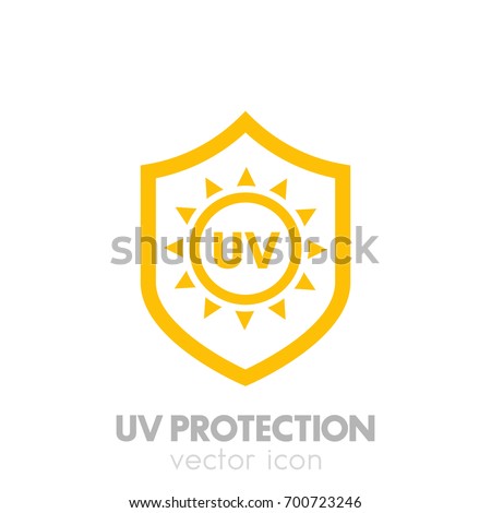 UV protection vector icon on white Royalty-Free Stock Photo #700723246