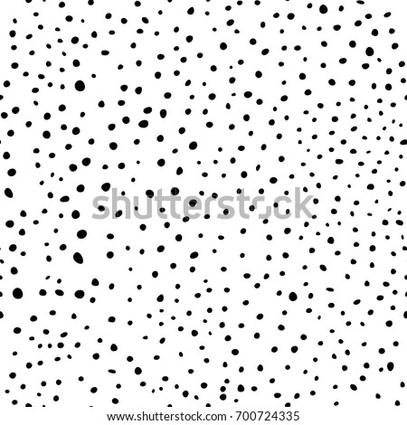 Hand drawn black and white doodles seamless pattern, polka dot. Invitations for birthday. Vector illustration