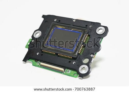 CCD image sensor of APS-C size  Royalty-Free Stock Photo #700763887
