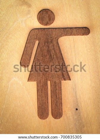 Man and Woman wooden vintage sign
