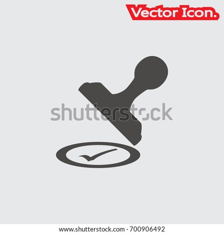 stamp icon isolated sign symbol and flat style for app, web and digital design. Vector illustration.