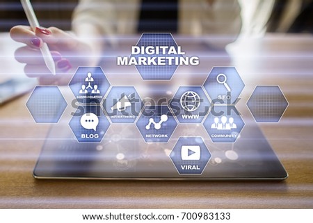 DIgital marketing technology concept. Internet. Online. Search Engine Optimisation. SEO. SMM. Advertising.