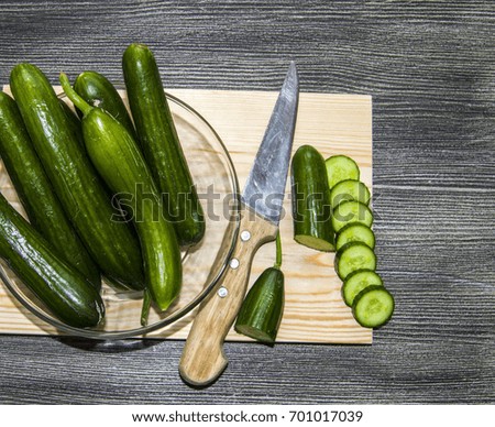 Perfect cucumber pictures for making salad.Wonderful cucumber pictures ready to eat in the plate