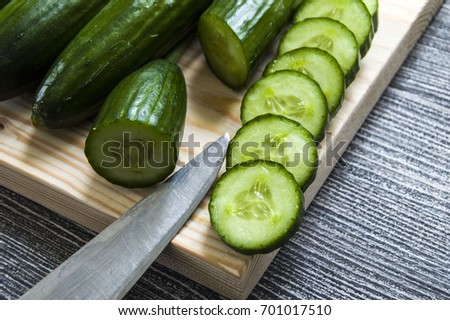 Perfect cucumber pictures for making salad.Wonderful cucumber pictures ready to eat in the plate.