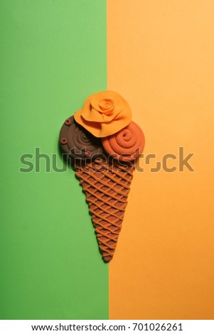 Ice cream made from plasticine