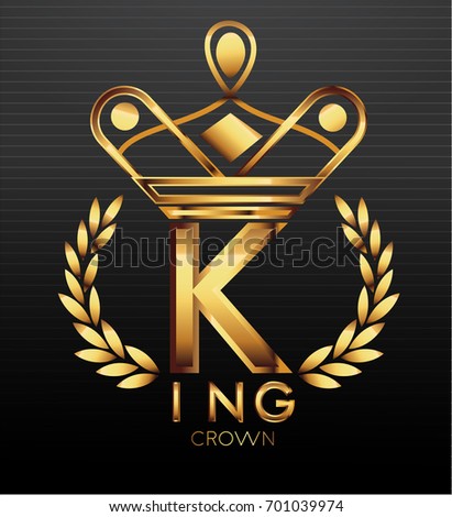 Golden crown with elegant design, vector