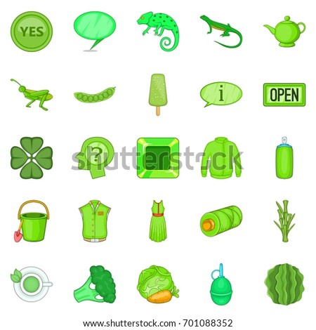 Tea plantations icons set. Cartoon set of 25 tea plantations vector icons for web isolated on white background
