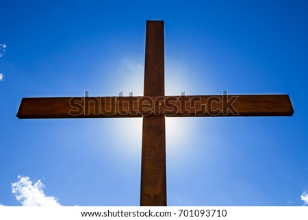 A religious symbol: cross./ Cross./ A religious symbol: cross.