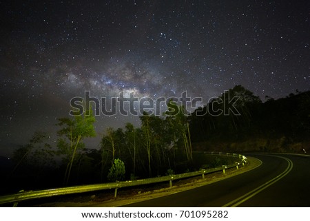 Milkyway captured from, Telipok, North Borneo. Long exposure and high ISO night photography. Image may contain grain, noise and blur.
