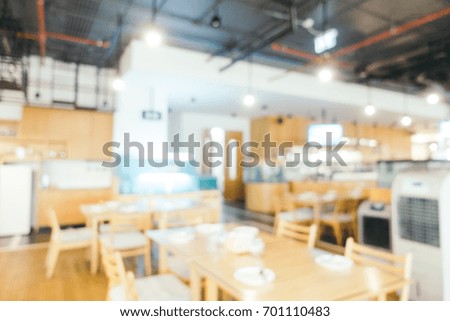 Abstract blur and defocused restaurant and cafe interior for background