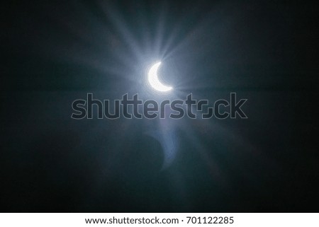 solar eclipse with glare backgrounds