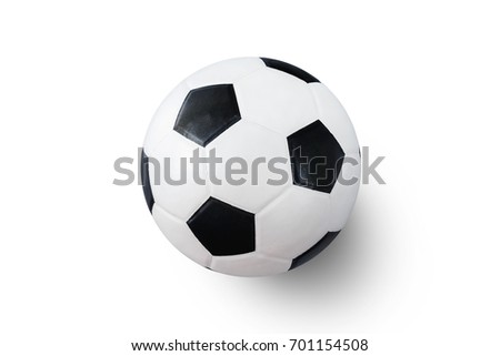 Soccer ball closeup image. soccer ball isolated on white background with clipping path.
