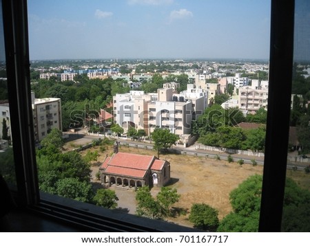 View of Rajkot city Royalty-Free Stock Photo #701167717