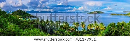 Peter Island, British Virgin Islands, Caribbean overlooking Deadman's Beach and Bay Royalty-Free Stock Photo #701179951