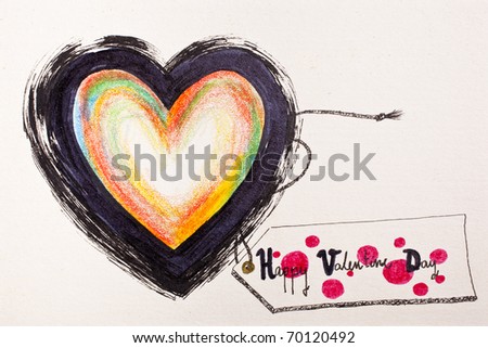 Heart with valentine tag