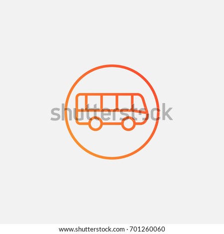 Bus icon.gradient illustration isolated vector sign symbol