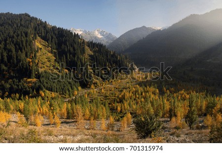 Autumn mountain landscape. Kazakhstan