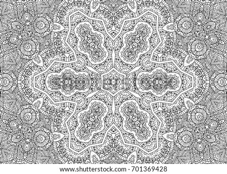 Black and white graphics with abstract concentric outline pattern